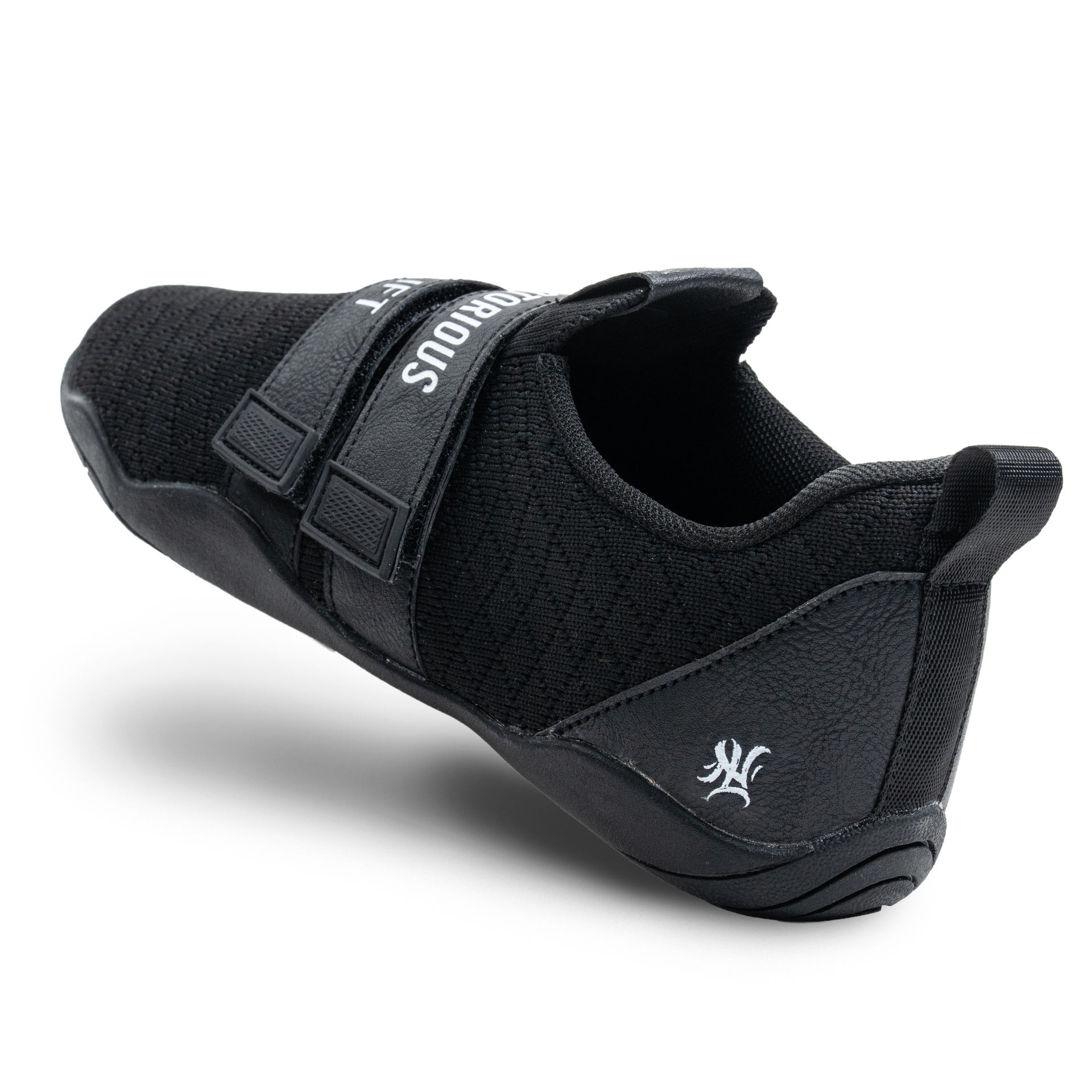 Notorious Lifters Gen 3 3/4 angled view - Novus Grip Tech rubber outsole, improved heel support