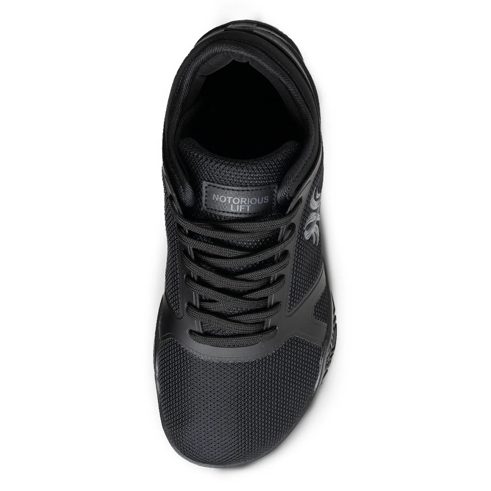 Radix Pro black barefoot powerlifting shoe - dual-layer mesh upper, lace closure, wide toe box