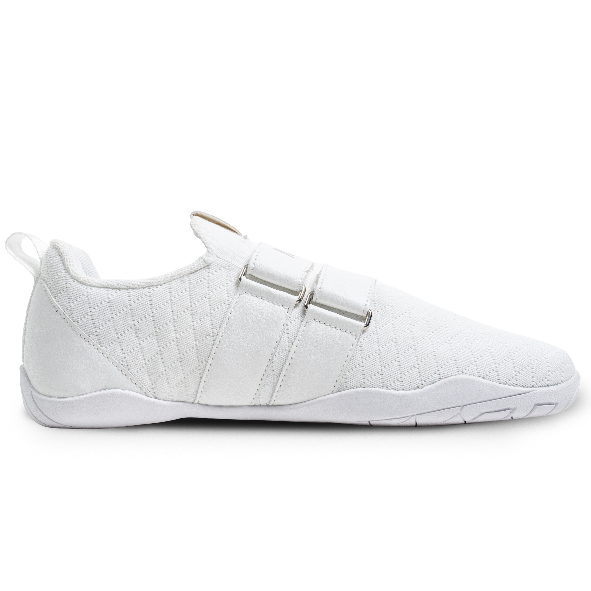 Notorious Lifters Gen 3 White wide side view - zero heel-to-toe drop, ultra-thin sole profile